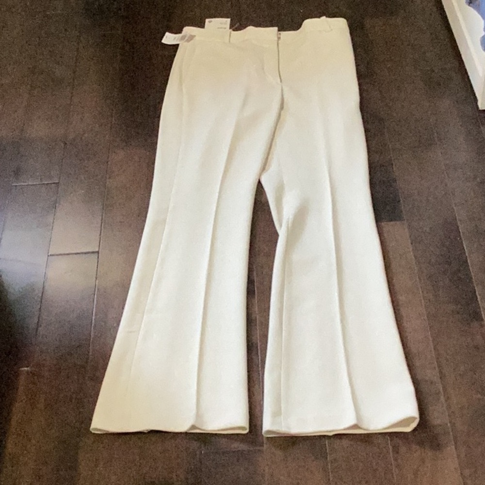 Babaton Quant Elegant Cream Wide-Leg Pants